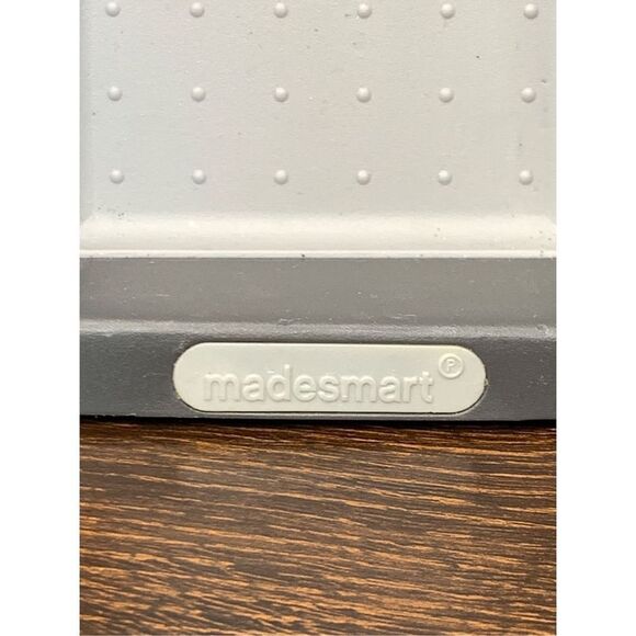 Madesmart Soft Grip Non-Slip Utensil Tray Kitchen Drawer Organizer Gray - Picture 3 of 7